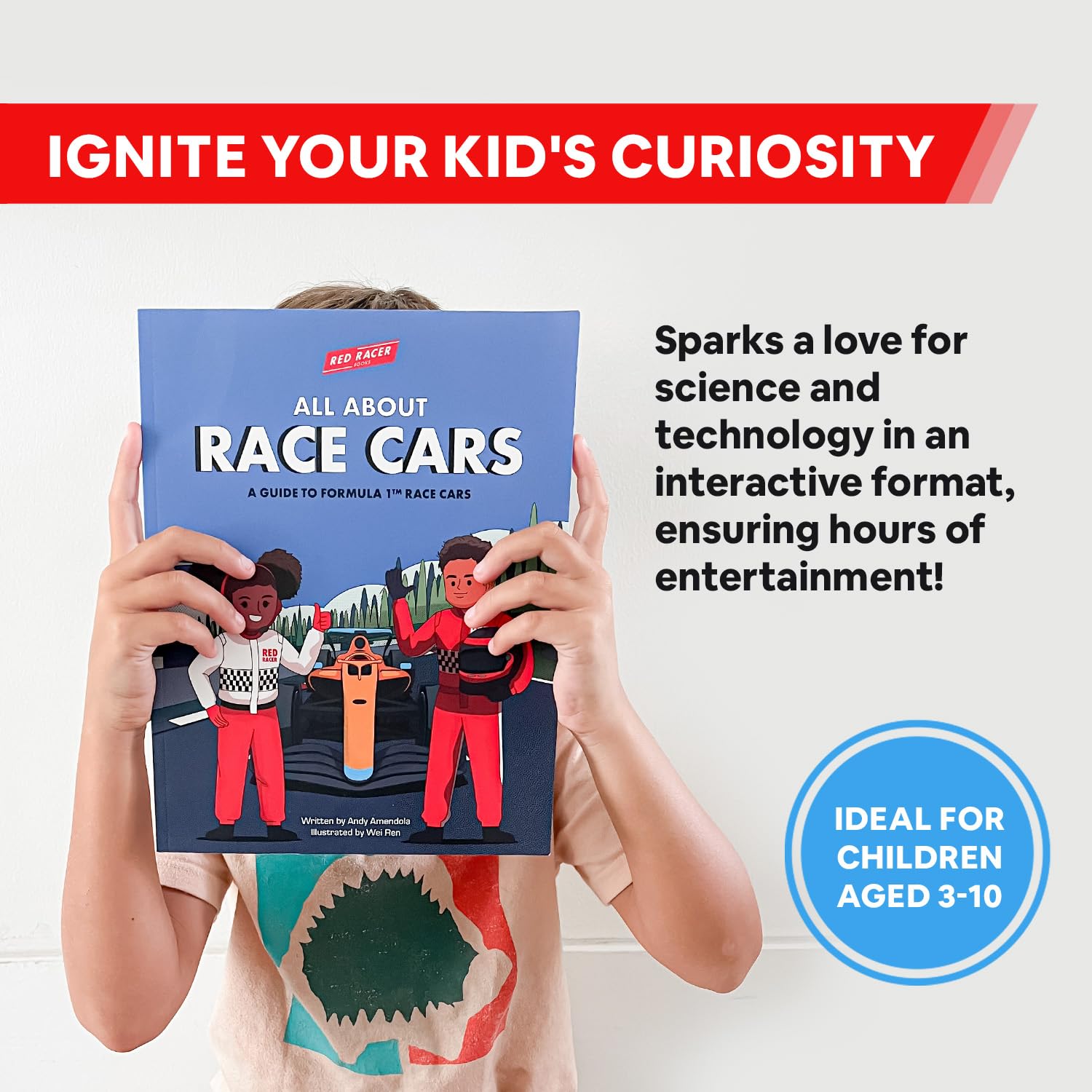 Red Racer Books All about Race Cars: A Guide to Formula Race Cars, F1 Racing Car Book Suited for Children Aged 3-10, Hardcover