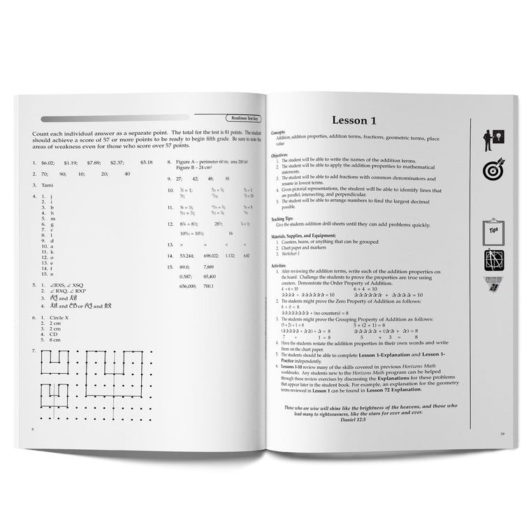 Horizons Math 5th Grade Teacher's Guide by Unknown Author