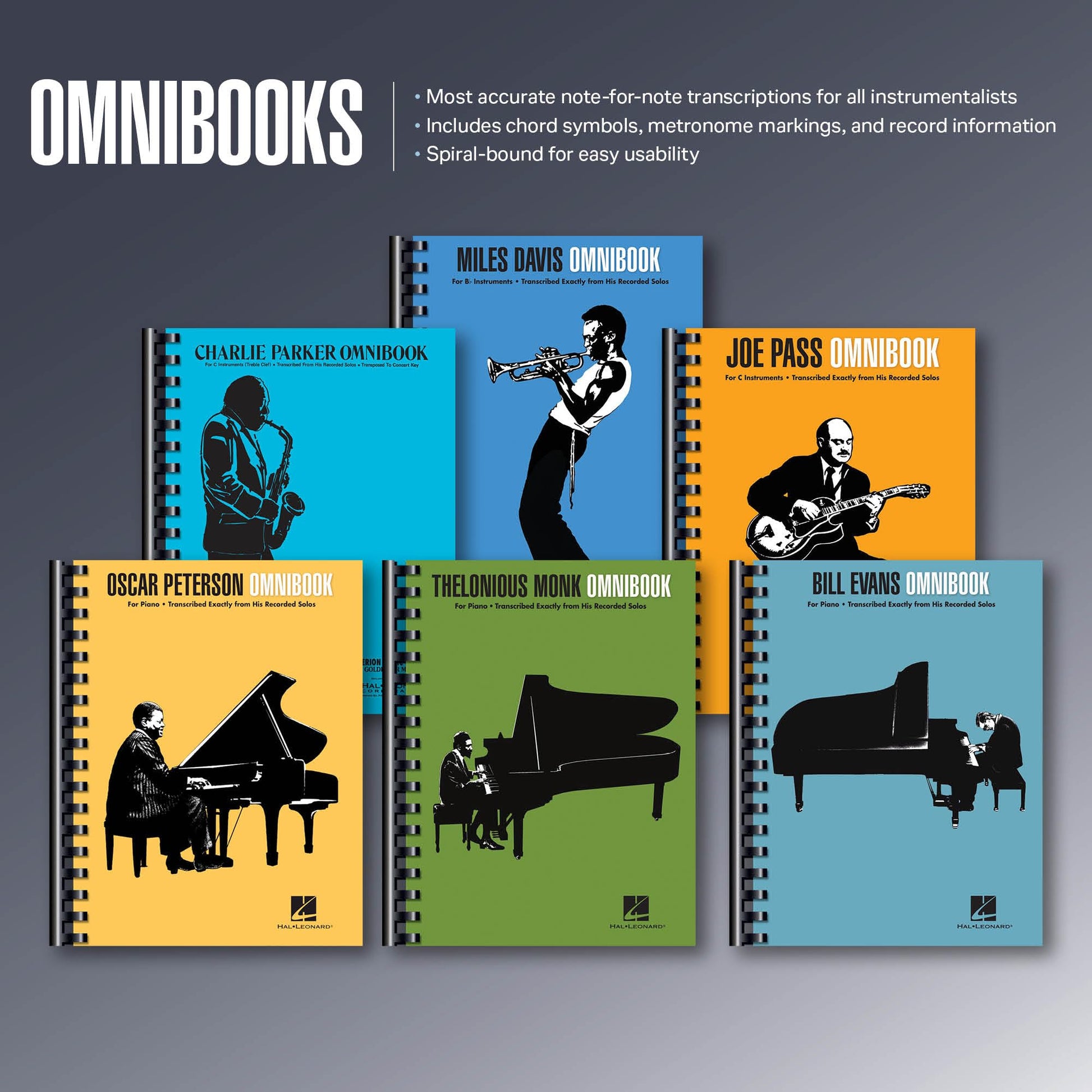 Sonny Rollins: Omnibook for C Instruments  Jazz Sheet Music Transcription Book  50 Solos for Flute Violin and Guitar Players  Bebop Songbook for Study and Performance  Hal Leonard Jazz Method