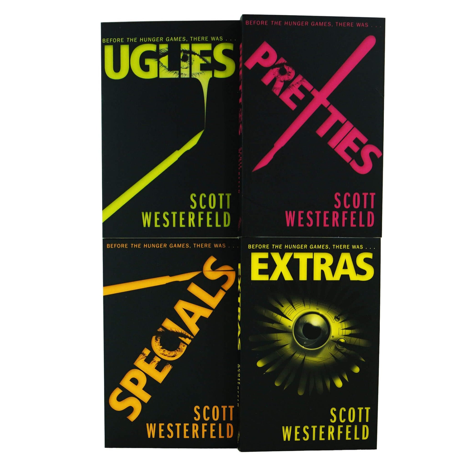 Scott Westerfeld The Uglies Quartet 4 Books Collection Box Set (Uglies, Pretties, Specials, Extras)