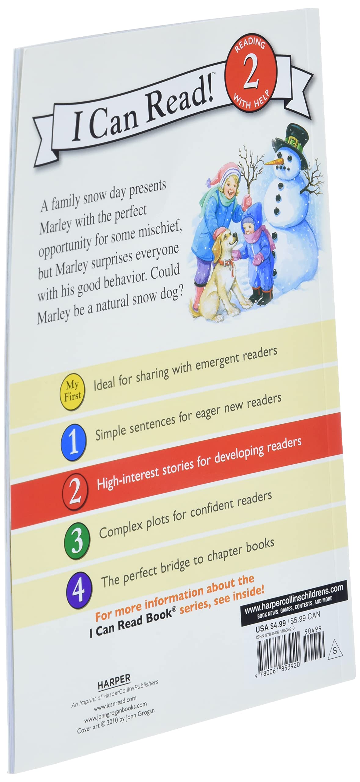 Marley: Snow Dog Marley: A Winter and Holiday Book for Kids (I Can Read Level 2)
