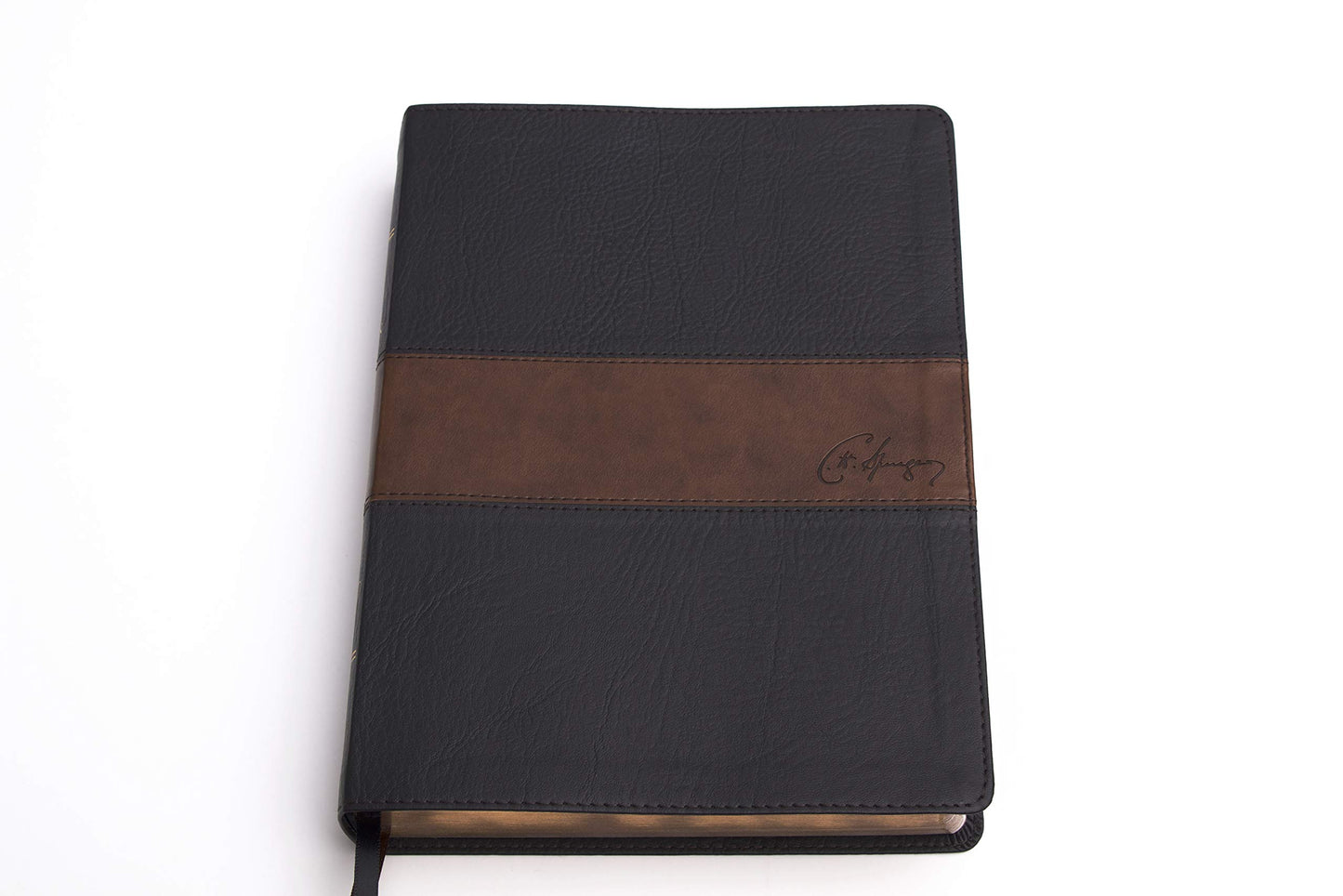 RVR 1960 Biblia de estudio Spurgeon, negro/marrn smil piel (Spanish Edition)