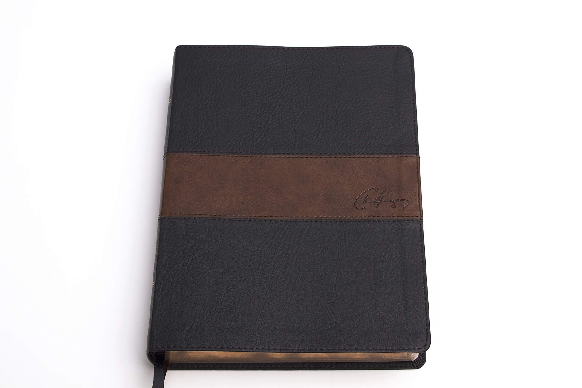 RVR 1960 Biblia de estudio Spurgeon, negro/marrn smil piel (Spanish Edition)