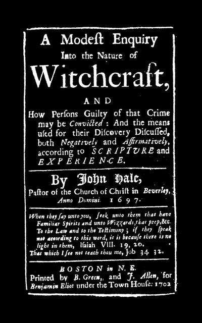 Modest Enquiry into the Nature of Witchcraft (Applewood Books)