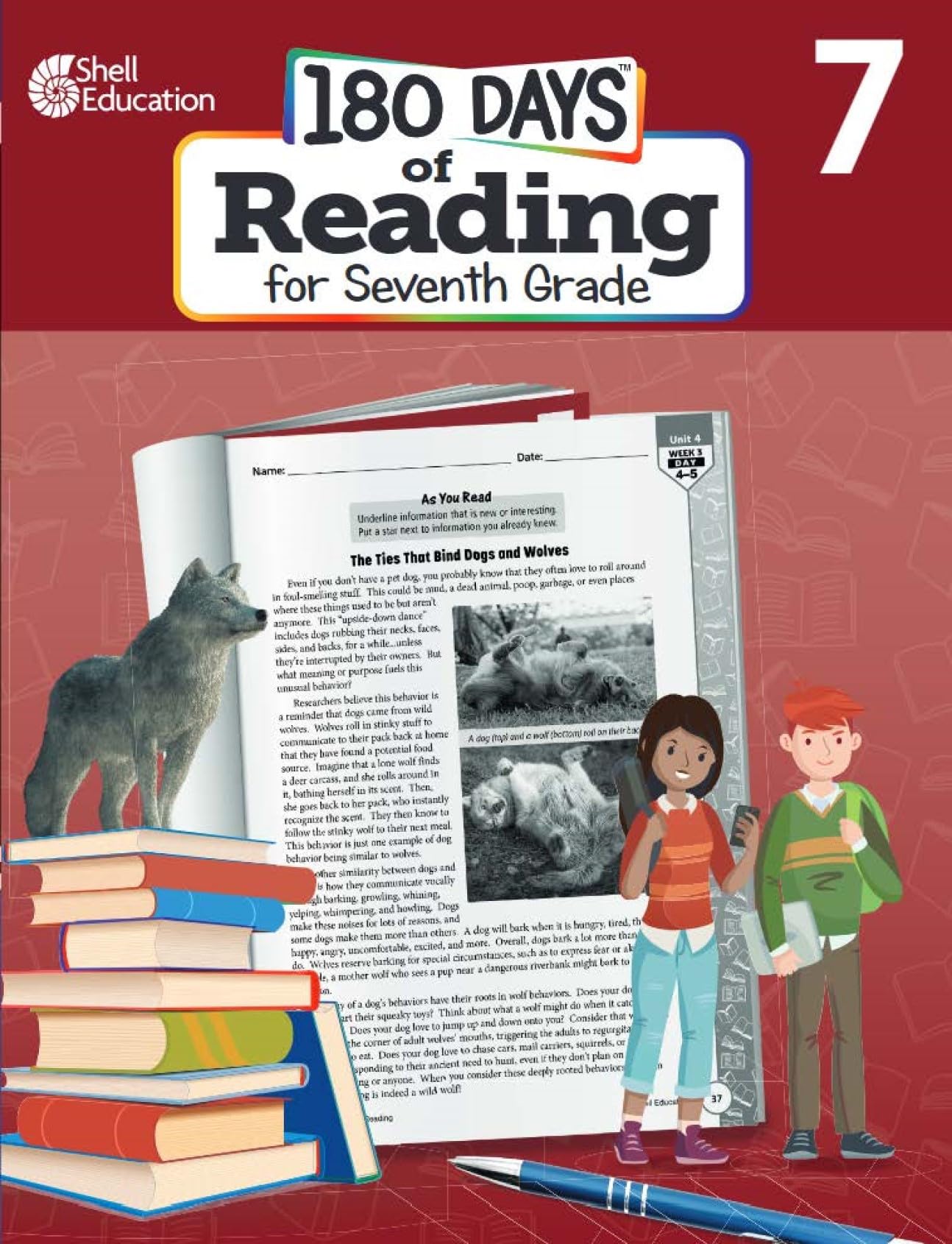 180 Days: Reading for 7th Grade Practice Workbook for Classroom and Home, Cool and Fun Practice Created by Teachers (180 Days of Practice)