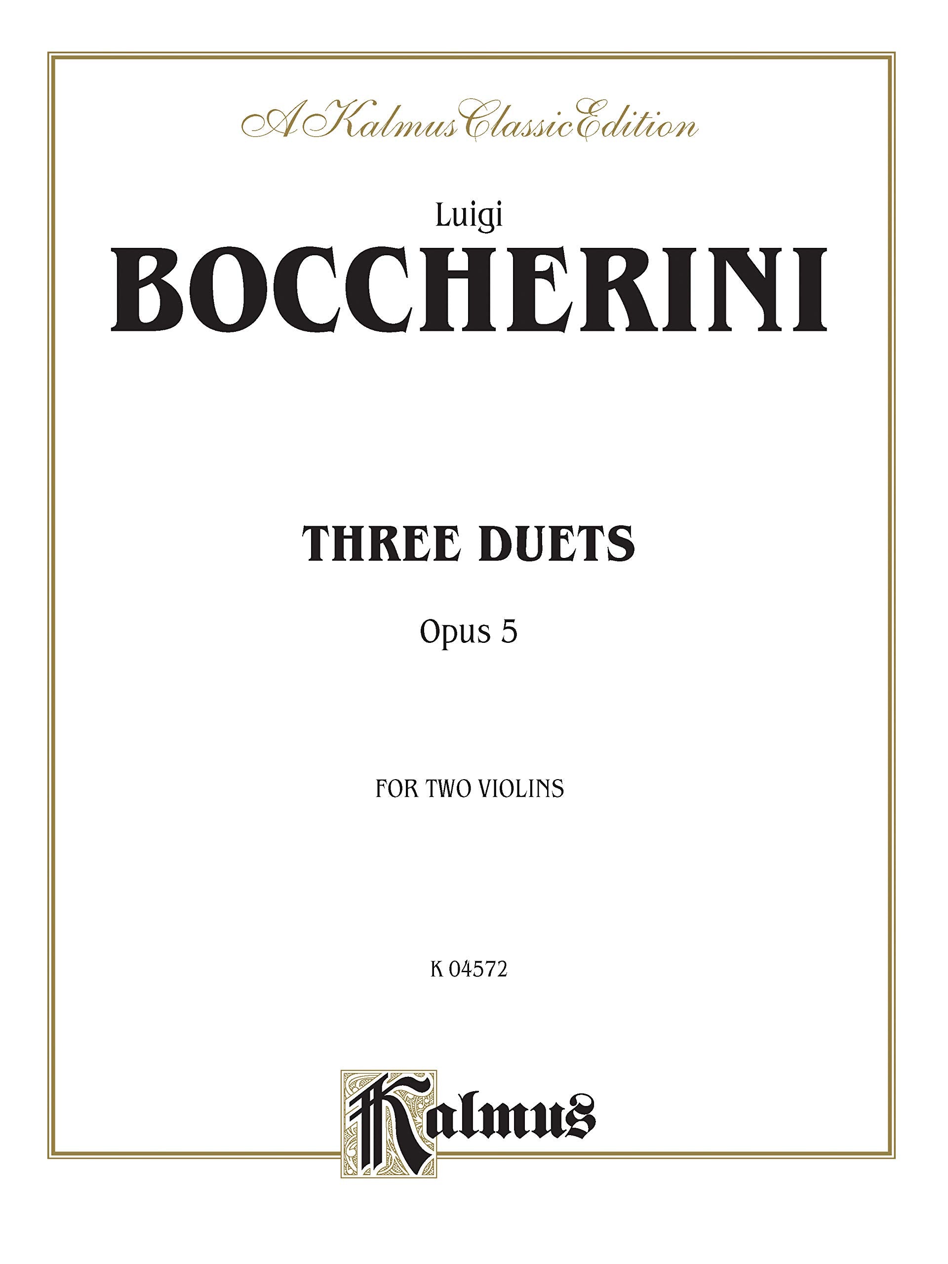 Three Duets, Op. 5 (Kalmus Edition)