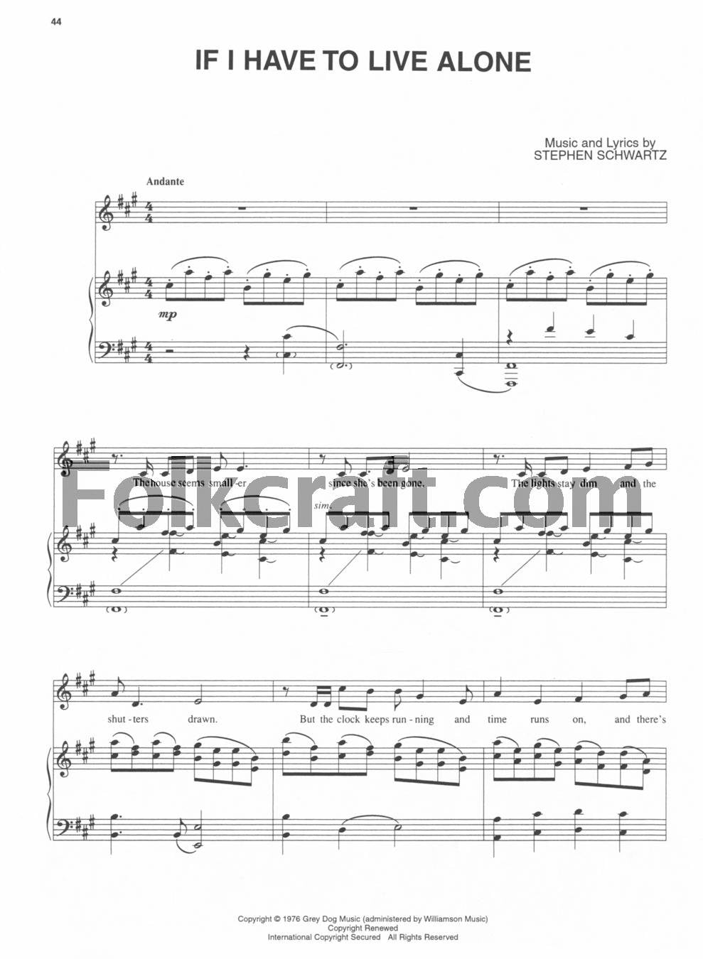 The Baker's Wife: Vocal Selections Piano, Vocal and Guitar C