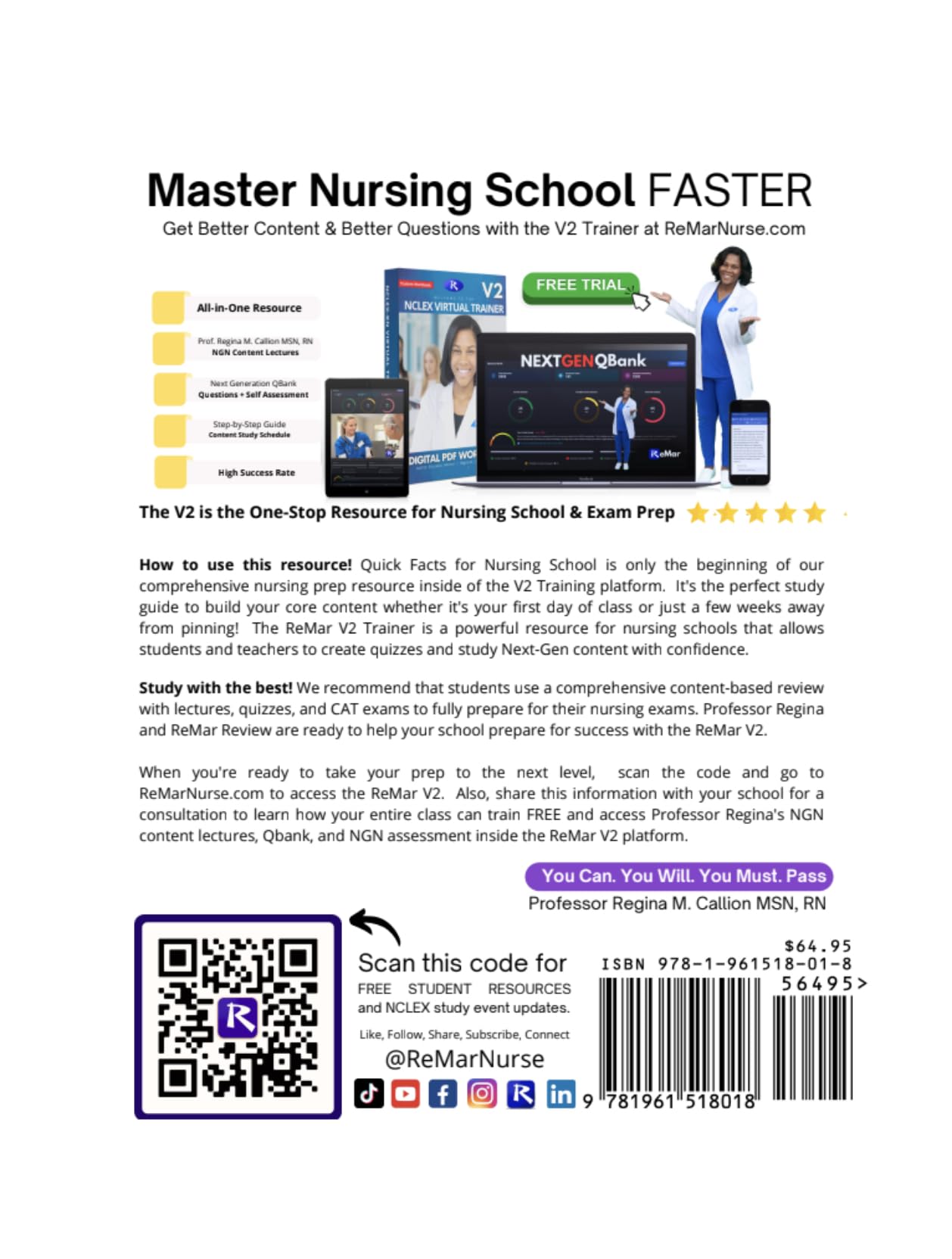 The ReMar Review Quick Facts for Nursing School: Med-Surg & Pharmacology