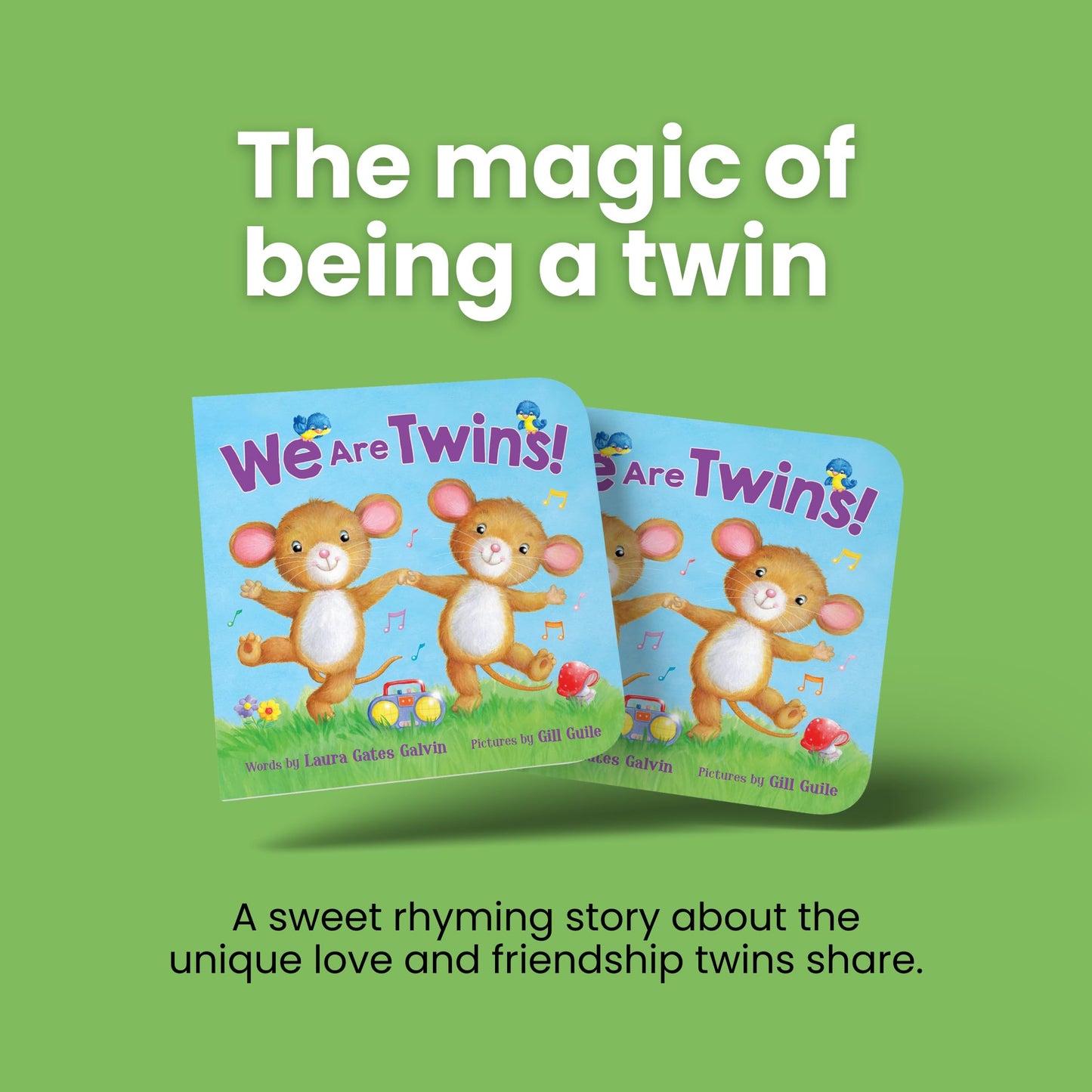 We Are Twins! - Sweet Rhyming Picture Board Book for Toddlers  Celebrates the Bond Between Twin Siblings  Touching Bedtime Story about Friendship & Family Love for Boys & Girls