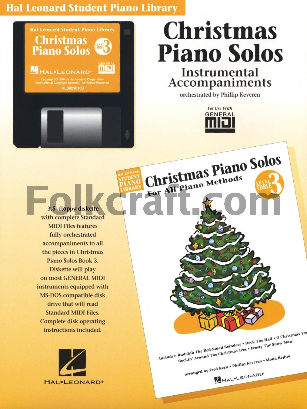 Christmas Piano Solos - Level 3 - GM Disk: Hal Leonard Stude