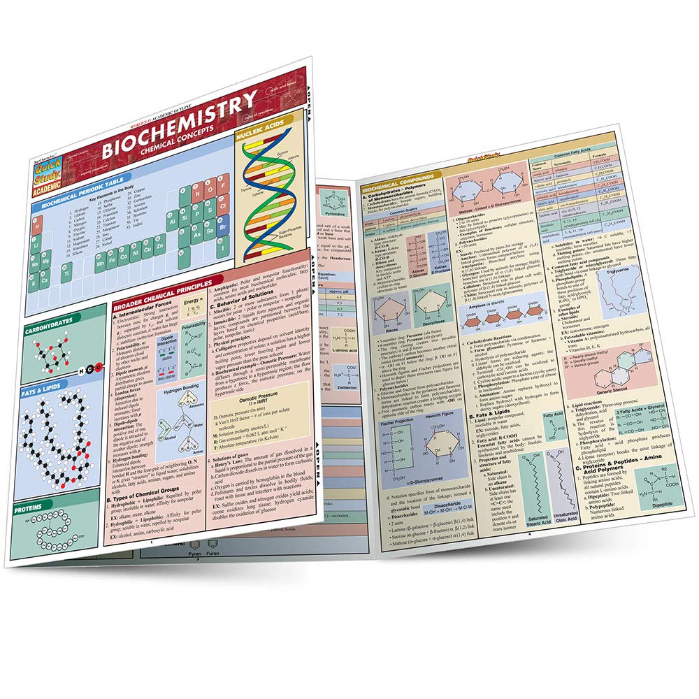 Biochemistry QuickStudy Laminated Reference Guide (QuickStudy Academic)