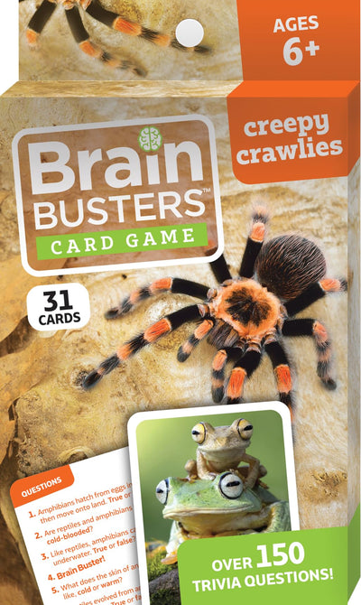 Creepy Crawlies Trivia Adventure! - Brain Busters Bug & Insect Flash Cards  Fun Nature Trivia Games for Adults & Kids