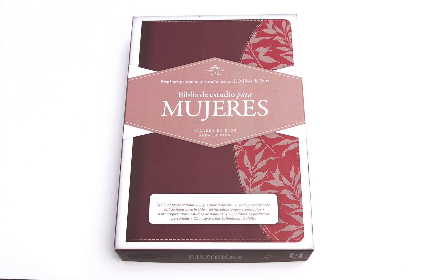 Biblia Reina Valera 1960 de Estudio para mujeres vino tinto-fucsia, s?mil piel  RVR 1960 Women Study Bible, Burgundy-Fuschia LeatherTouch (Spanish Edition)