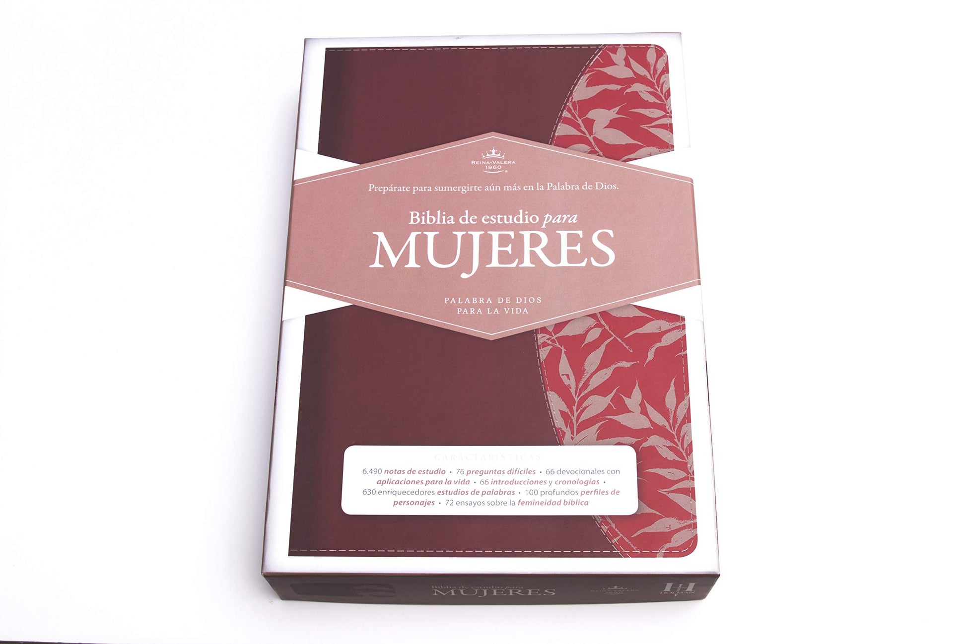 Biblia Reina Valera 1960 de Estudio para mujeres vino tinto-fucsia, s?mil piel  RVR 1960 Women Study Bible, Burgundy-Fuschia LeatherTouch (Spanish Edition)