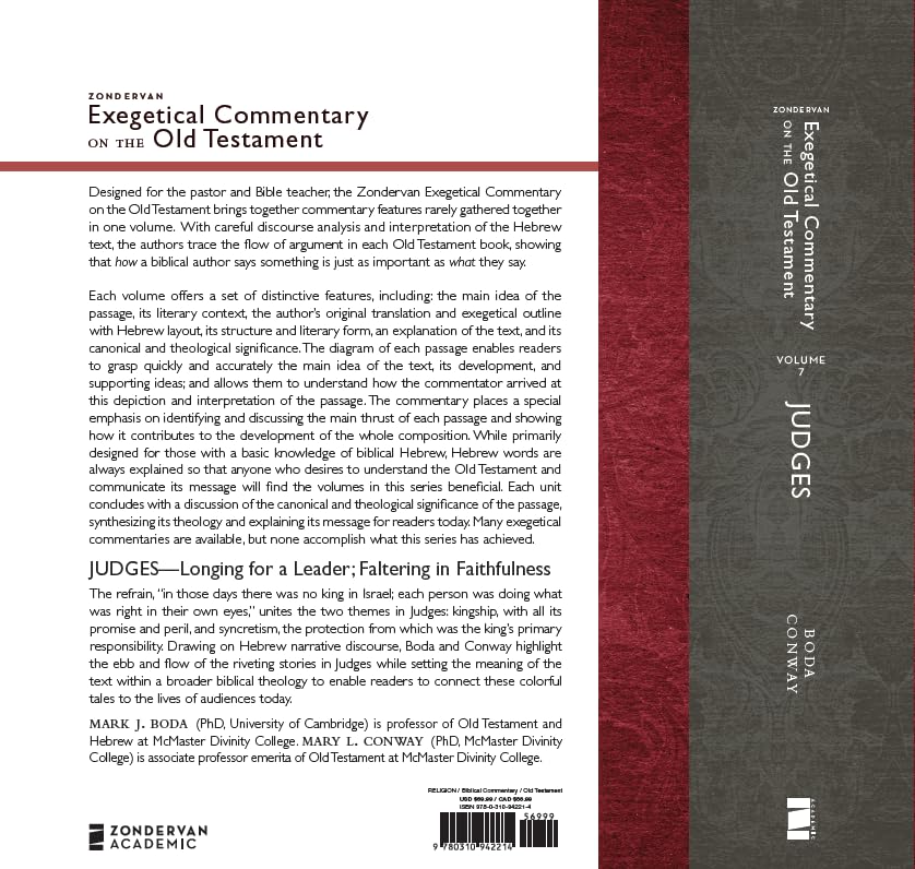 Judges: A Discourse Analysis of the Hebrew Bible (7) (Zondervan Exegetical Commentary on the Old Testament)
