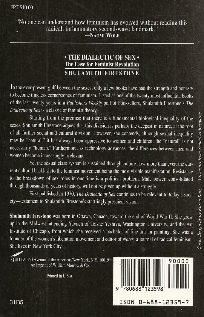 The Dialectic of Sex: The Case for Feminist Revolution