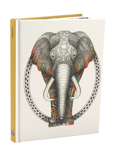 TangleEasy Lined Journal Elephant (Quiet Fox Designs) Hyper-Detailed, Exquisitely Rendered Animal Illustrations by Ben Kwok (BioWorkZ); Lined Pages with Plenty of Writing Space to Document Your World