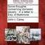Some Thoughts Concerning Domestic Slavery: In a Letter to ..., Esq. of Baltimore.