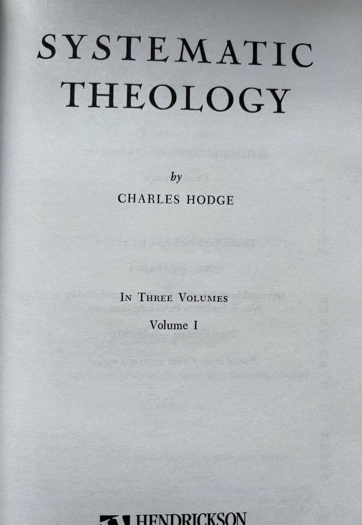 Systematic Theology - (3-Volume Set)
