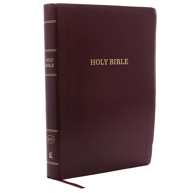 KJV Holy Bible: Giant Print with 53,000 Cross References, Burgundy Leather-look, Red Letter, Comfort Print: King James Version