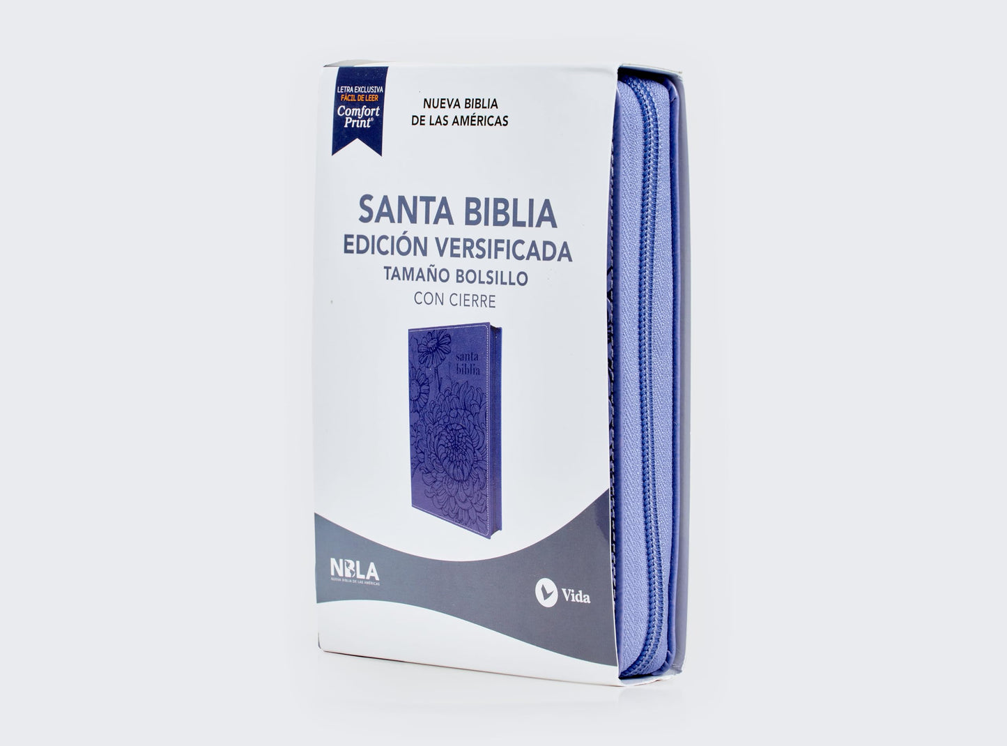 NBLA, Santa Biblia, Edición versificada, Tamao bolsillo, Leathersoft, Morado, Con cierre, Palabras de Jesús en rojo, Comfort Print (Spanish Edition)