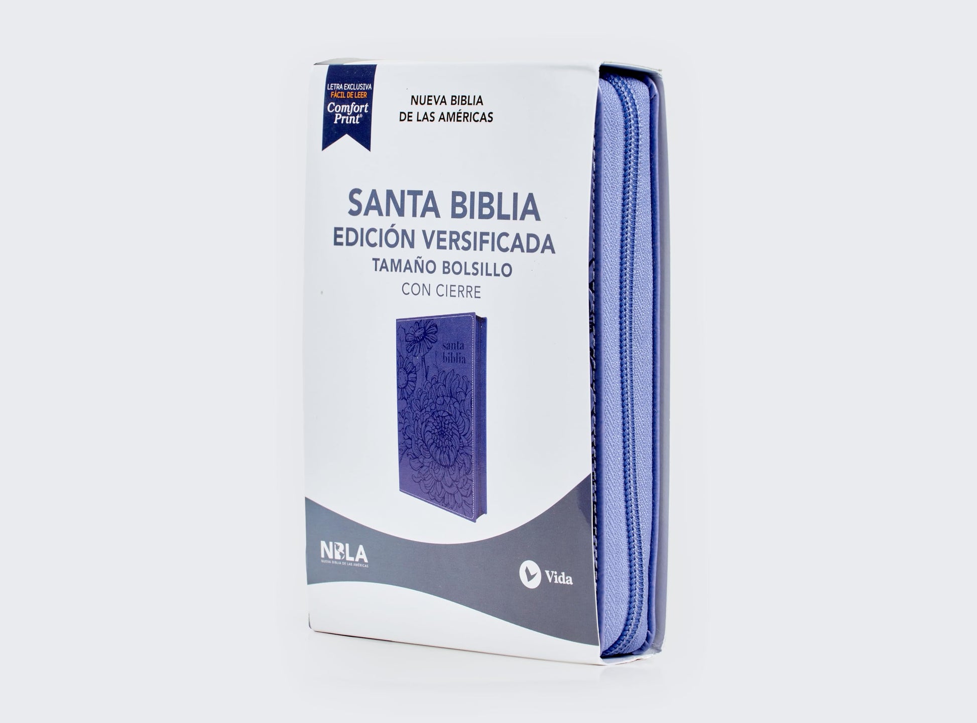 NBLA, Santa Biblia, Edición versificada, Tamao bolsillo, Leathersoft, Morado, Con cierre, Palabras de Jesús en rojo, Comfort Print (Spanish Edition)