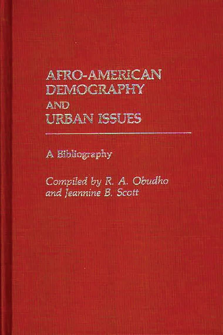 Afro-American Demography and Urban Issues: A Bibliography (Bibliographies and Indexes in Afro-American and African Studies)