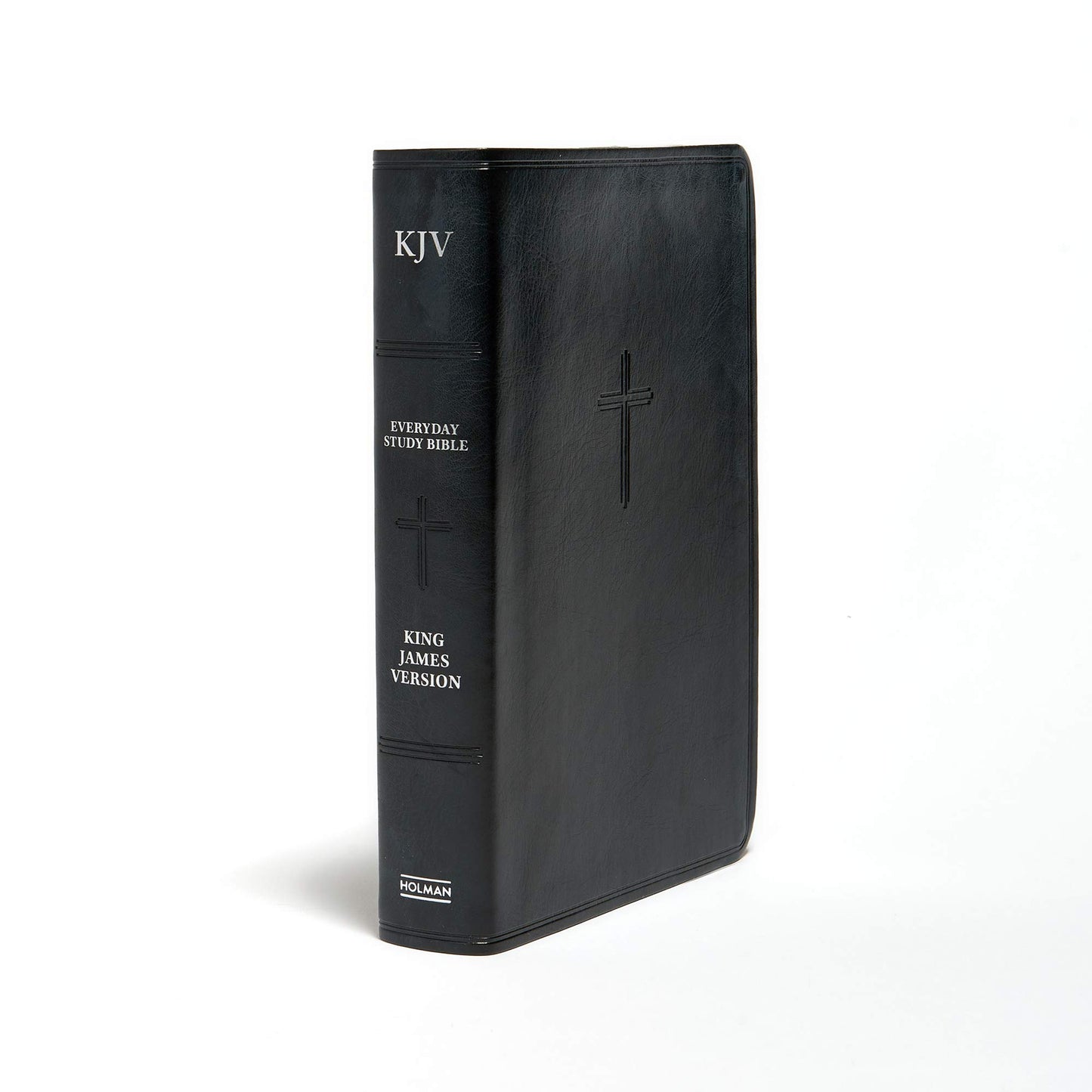 KJV Everyday Study Bible, Black LeatherTouch, Black Letter, Pure Cambridge Text, Study Notes and Comentary, Illustrations, Aricles, Charts, Easy-to-Carry, Easy-to-Read Bible MCM Type