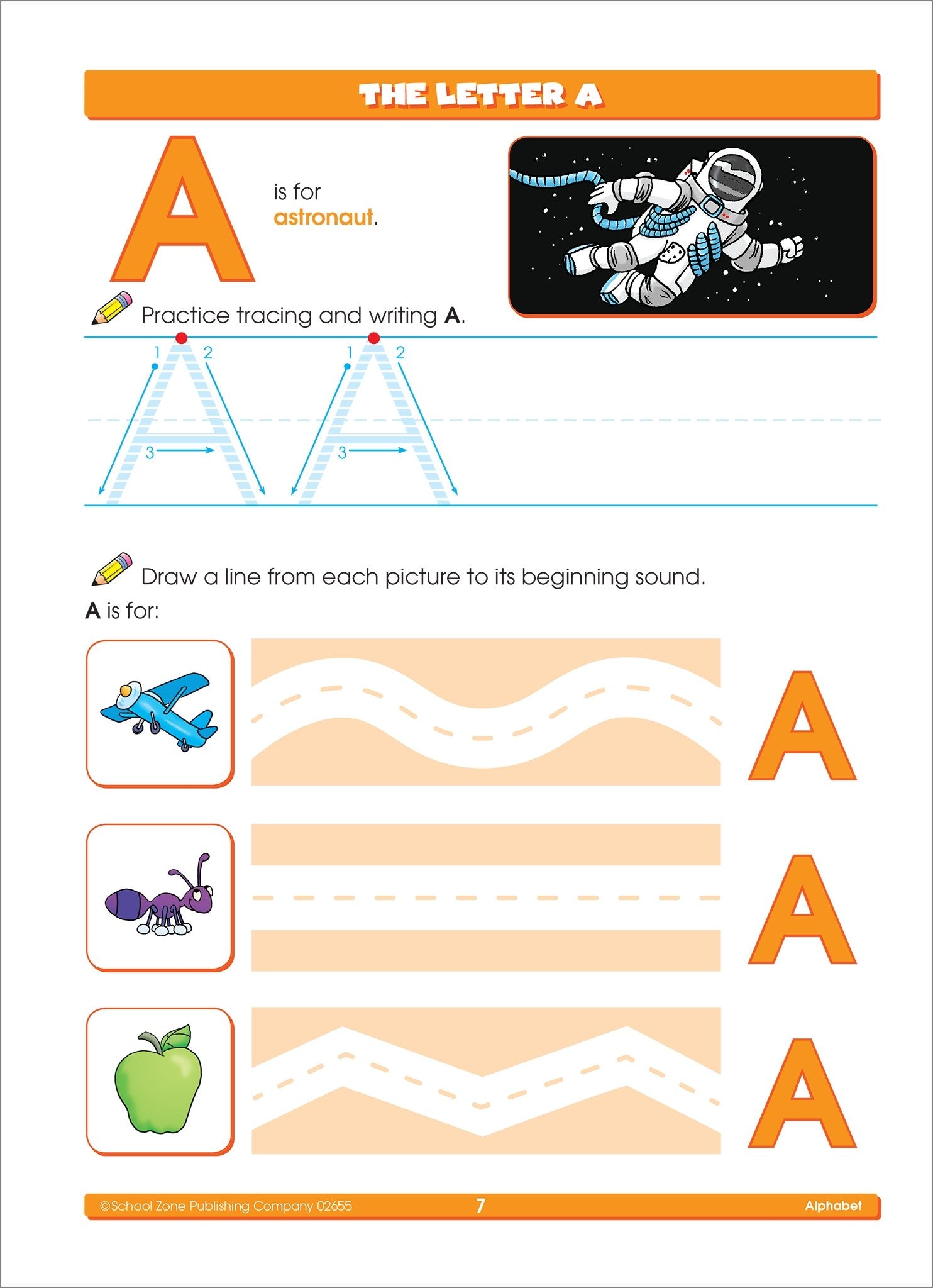 School Zone Preschool Basics Workbook: 96 Pages, Pre-K, Preschool Readiness, Alphabet, Numbers, Counting, Beginning Sounds, Classifying, Ages 3-5
