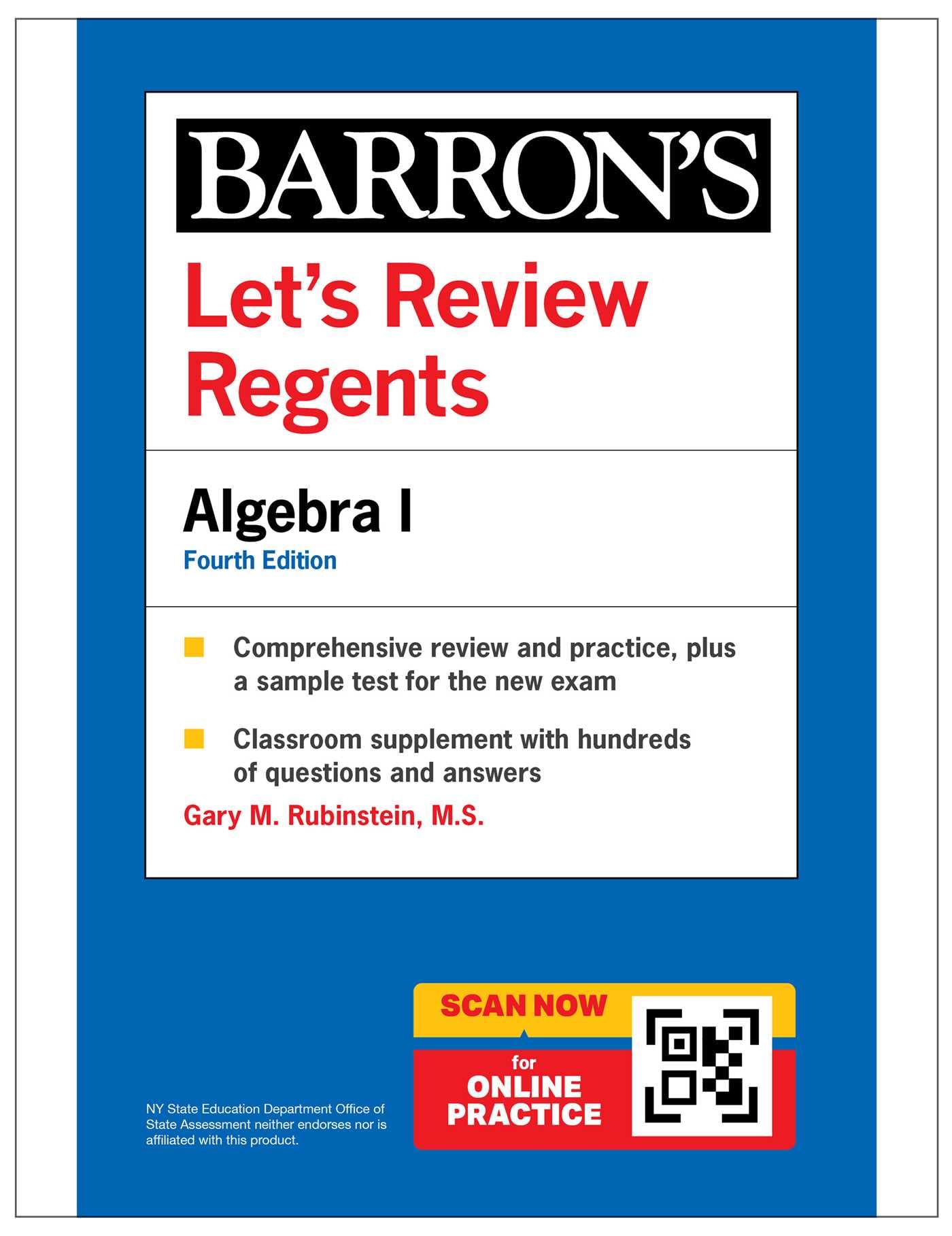 Let's Review Regents: Algebra I, Fourth Edition (Barron's New York Regents)