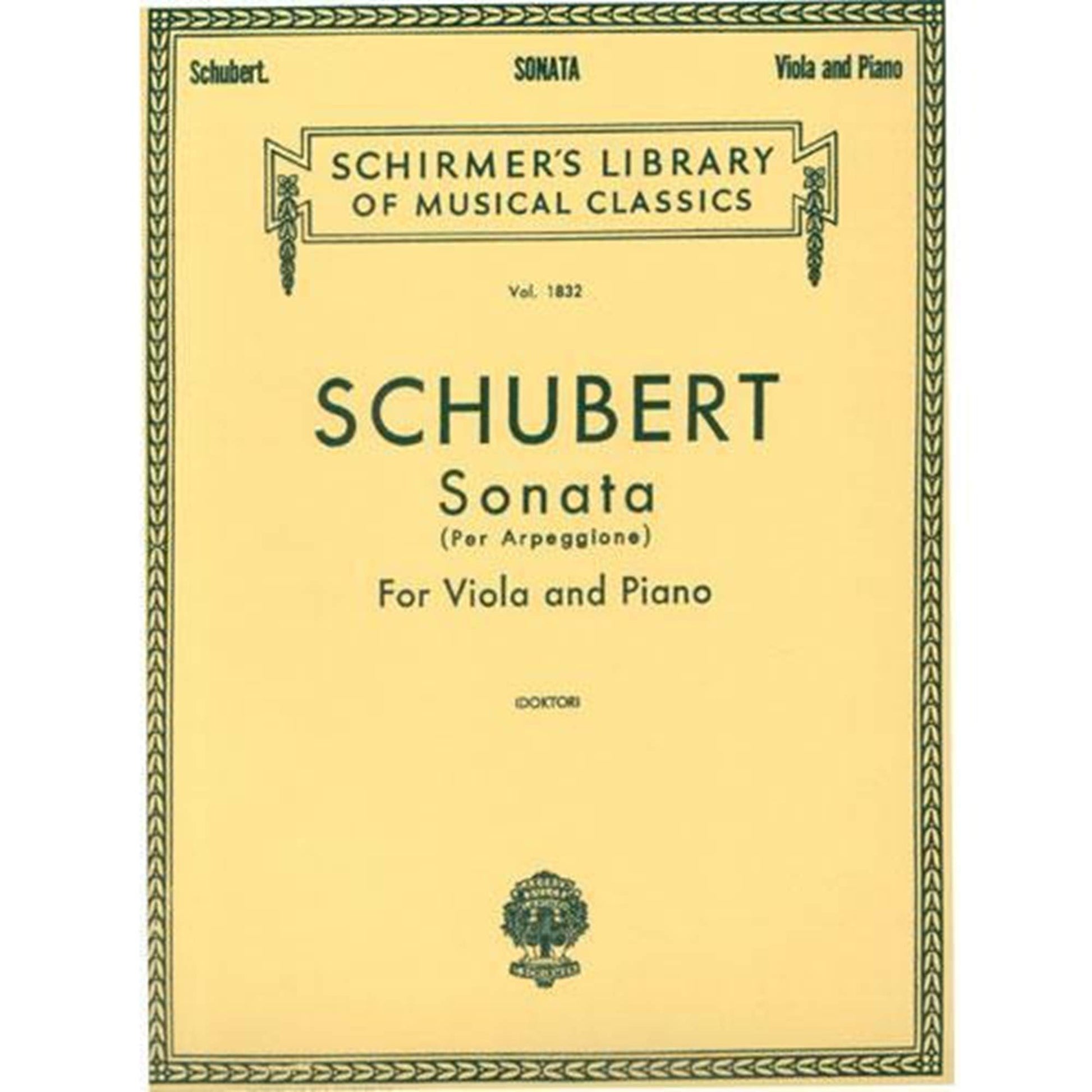 Sonata per Arpeggione: Schirmer Library of Classics Volume 1832 Viola and Piano