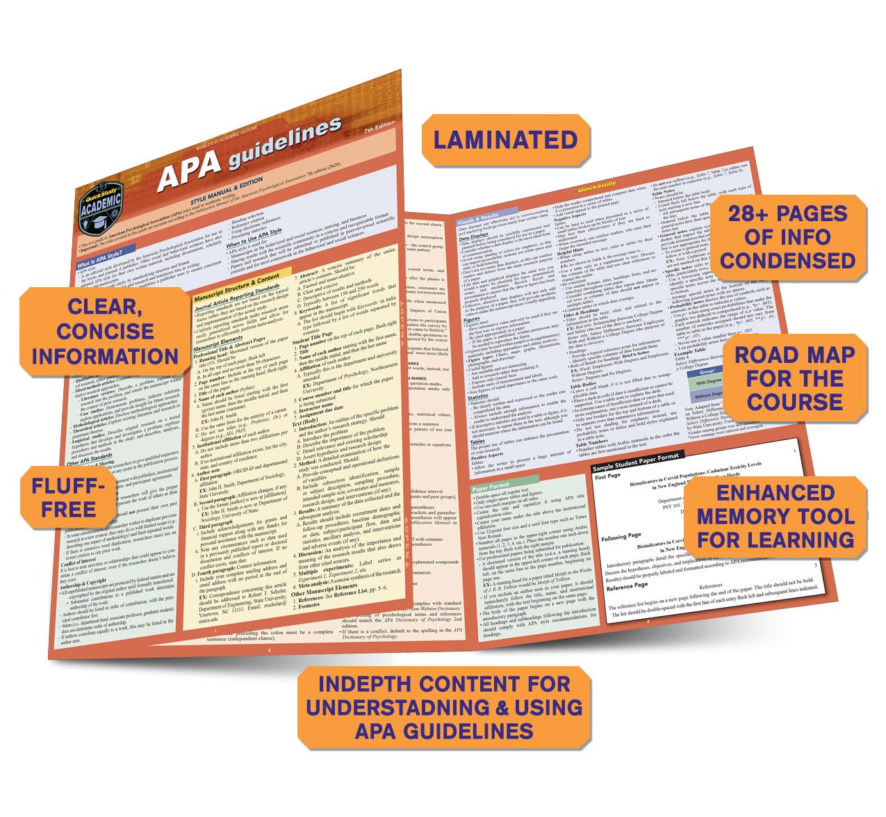 APA Guidelines - 7th Edition: a QuickStudy Laminated Reference Guide