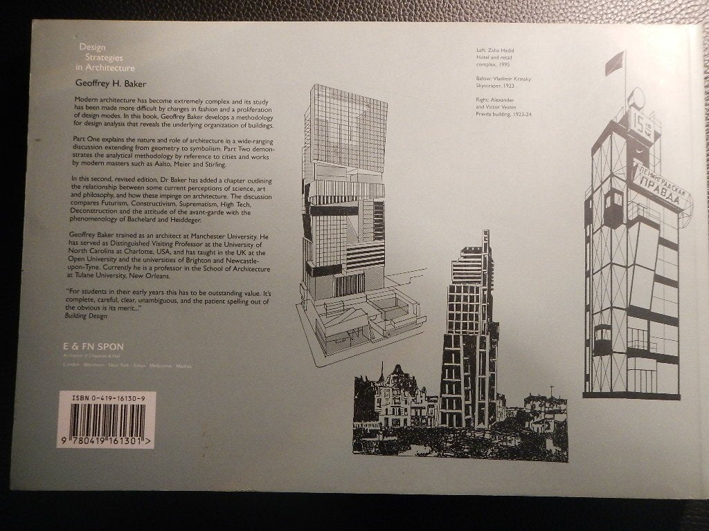 Design Strategies in Architecture: An Approach to the Analys