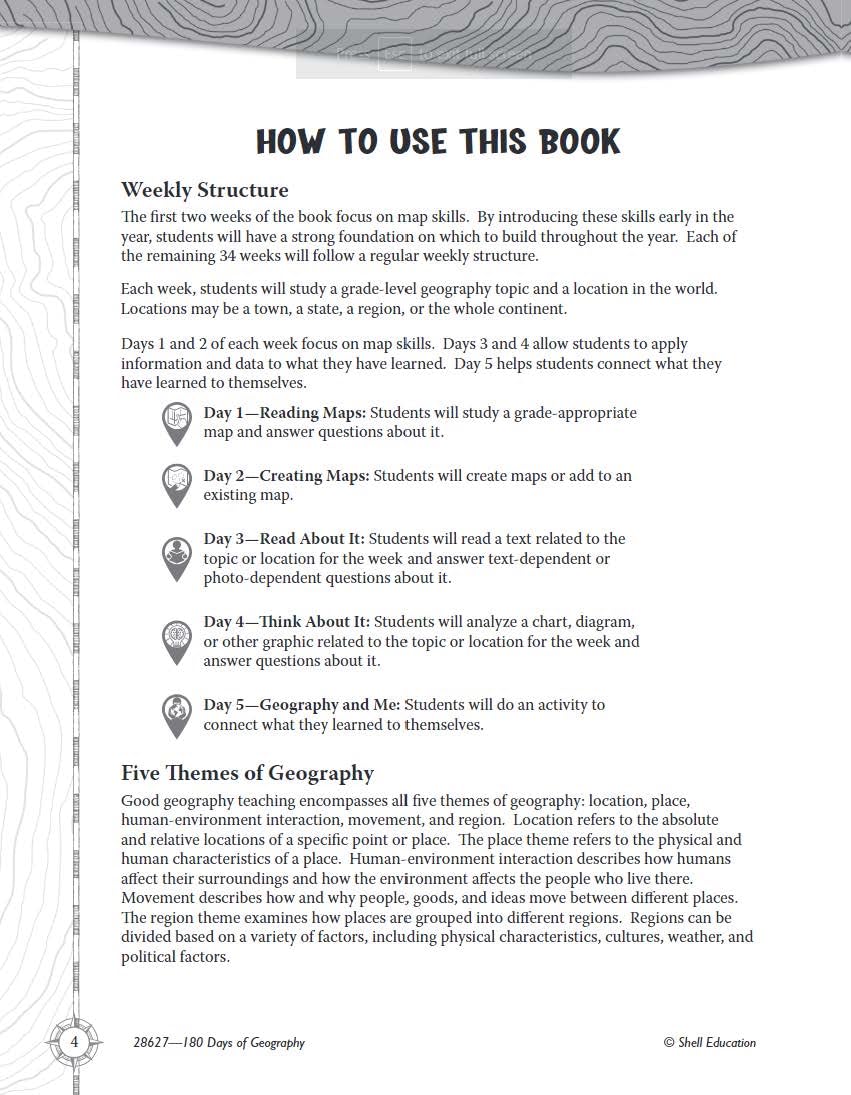 180 Days: Geography for Sixth Grade: Practice, Assess, Diagnose