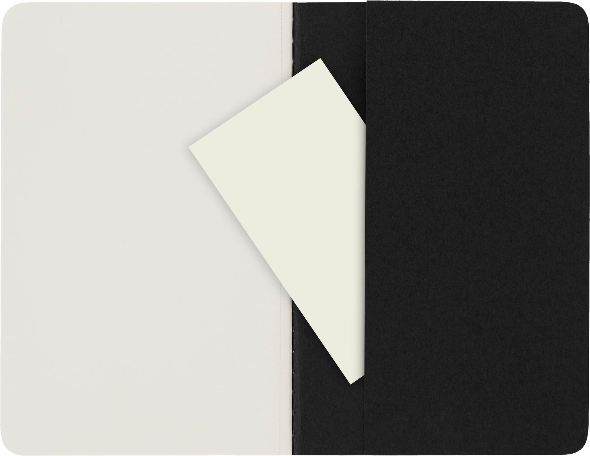 Moleskine Cahier Journal, Soft Cover, Pocket (3.5" x 5.5") Plain/Blank, Black, 64 Pages (Set of 3)