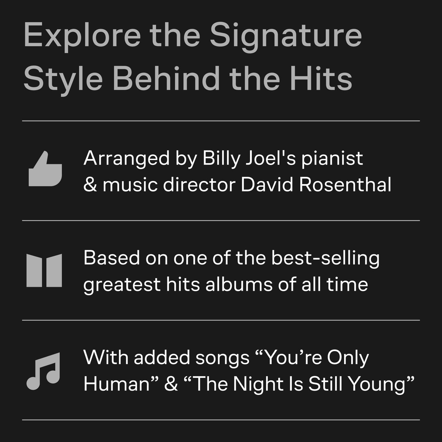 Billy Joel - Greatest Hits Volume I and II Piano/Vocal/Guitar Songbook  26 Classic Pop Rock Songs Transcribed by David Rosenthal  Sheet Music Collection for Piano Players, Singers, and Guitarists