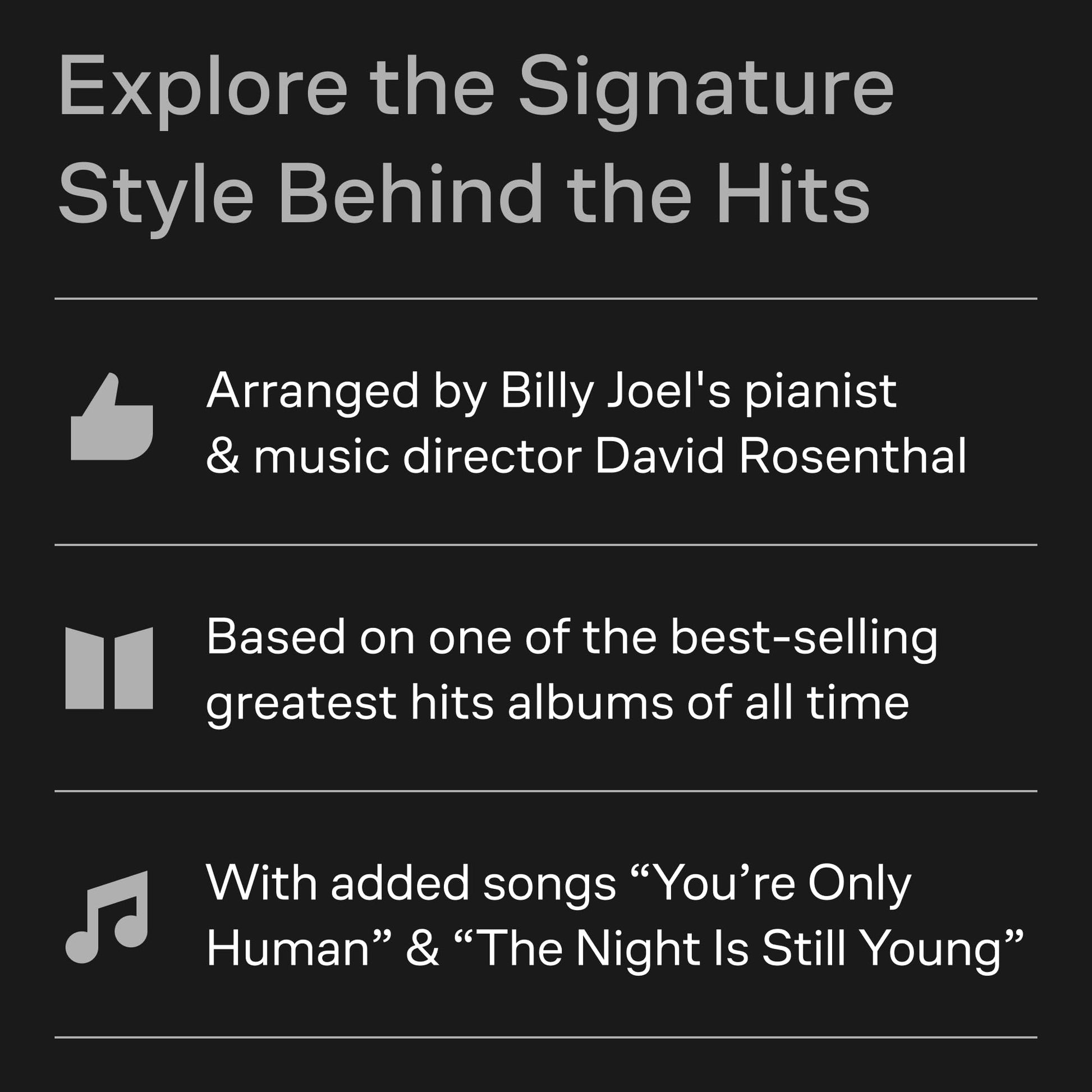 Billy Joel - Greatest Hits Volume I and II Piano/Vocal/Guitar Songbook  26 Classic Pop Rock Songs Transcribed by David Rosenthal  Sheet Music Collection for Piano Players, Singers, and Guitarists