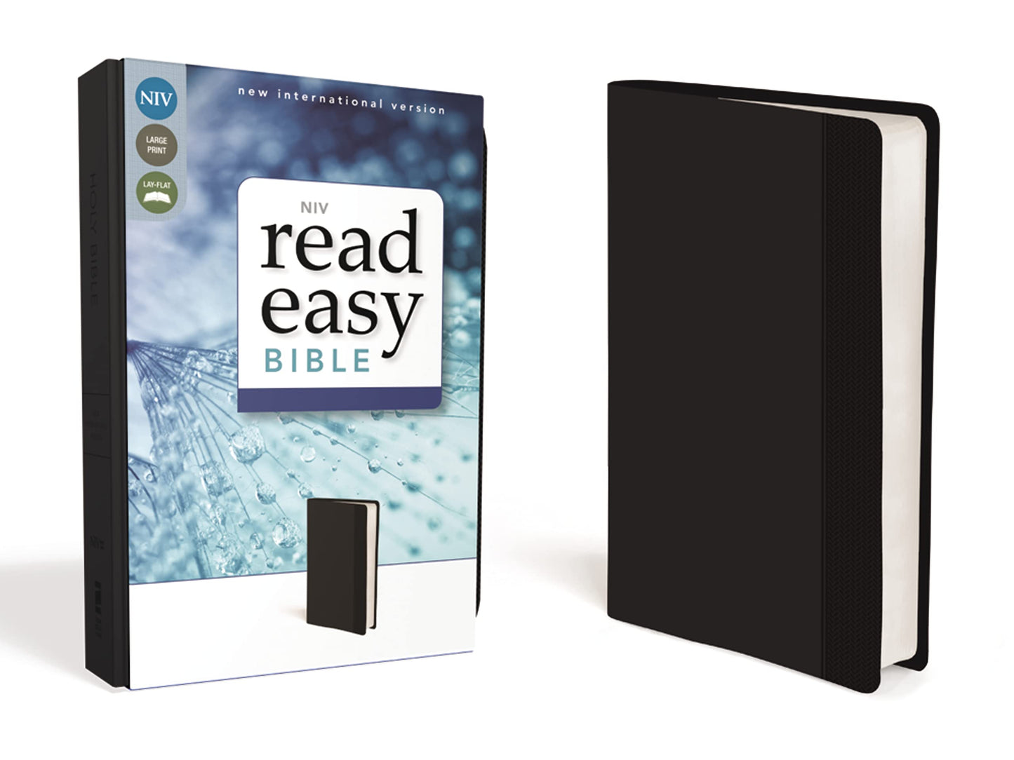 NIV, ReadEasy Bible, Large Print, Leathersoft, Black, Red Le