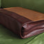 Names of Jesus Bible Cover, Zippered, Italian Duo-Tone Imitation Leather, Brown/Tan, Extra Large