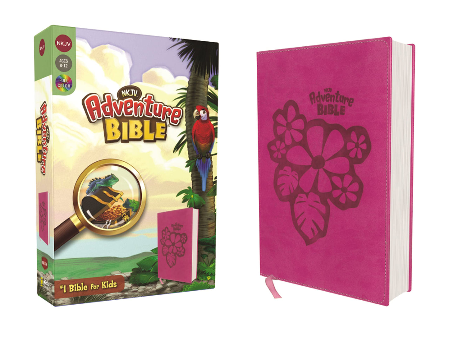 NKJV Adventure Bible Leathersoft Pink Full Color by Rich