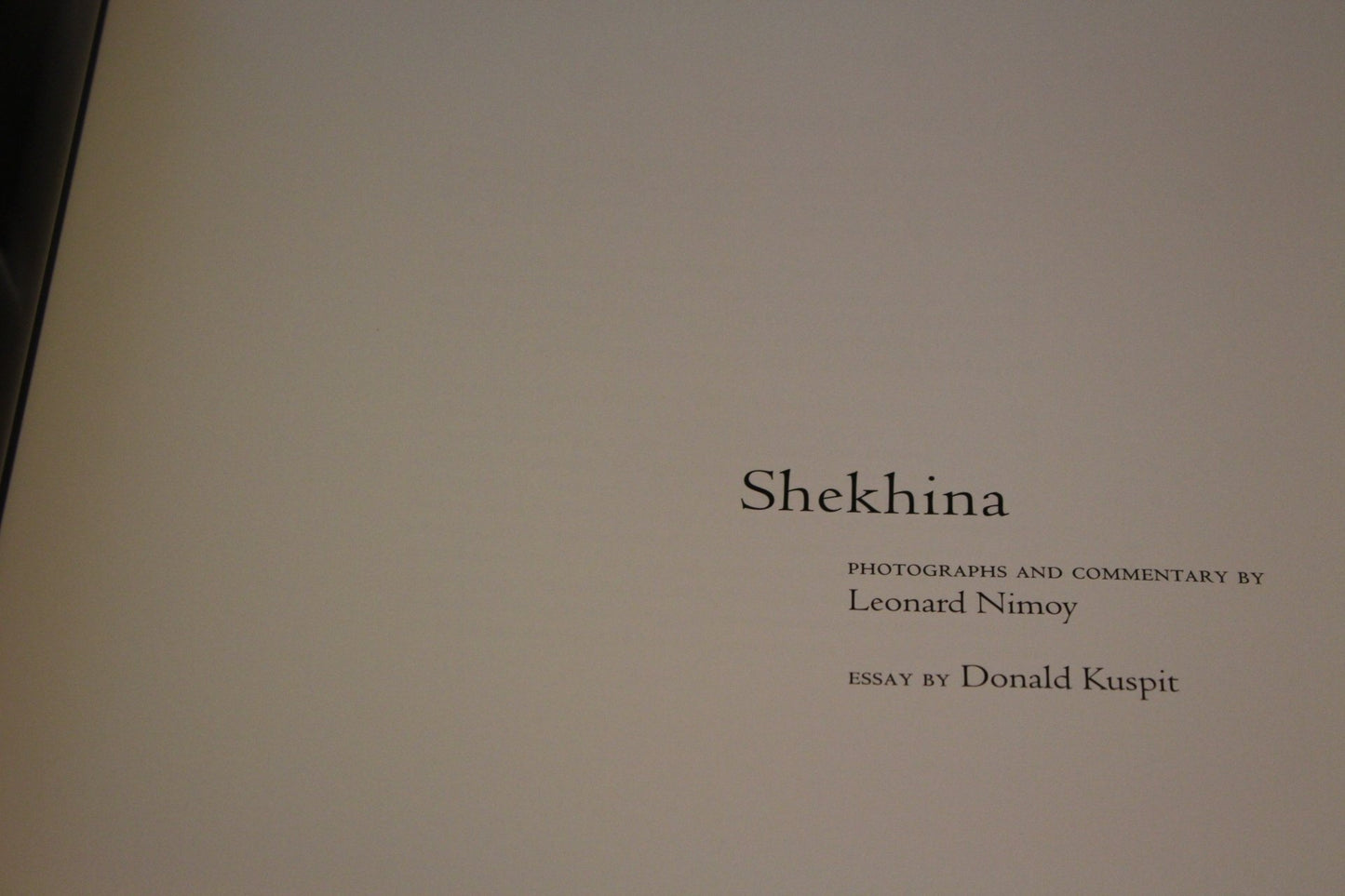 Shekhina by Leonard Nimoy (Hardcover, New)
