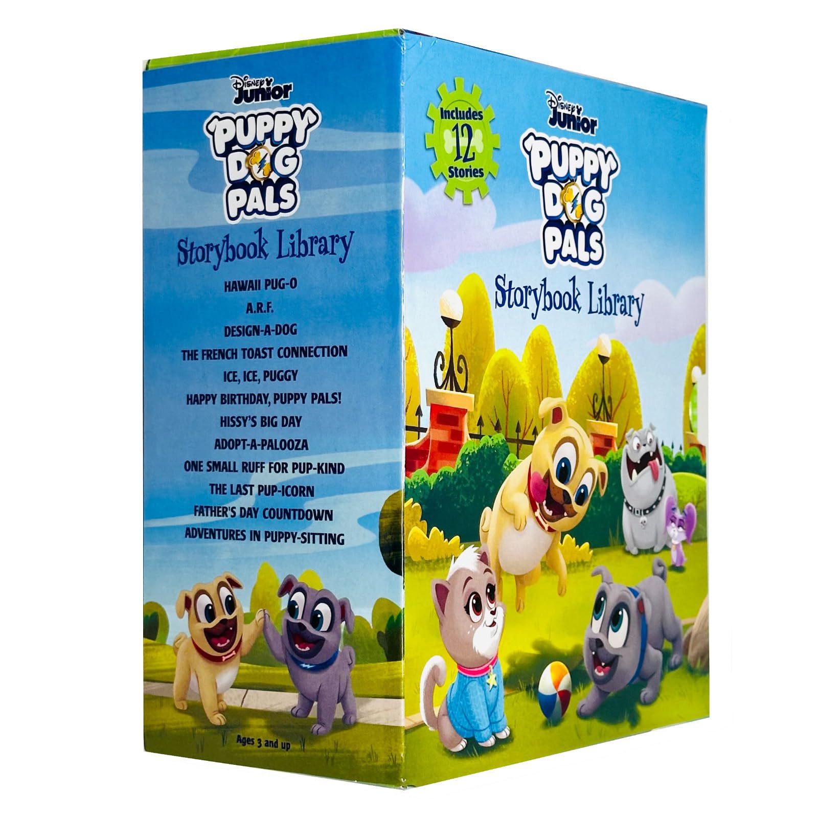 Puppy Dog Pals Storybook Library 12 Books Set (Hawaii Pug-O, A.R.F., Design-A-Dog, The French Toast Connection, Ice Ice Puggy, Happy Birthday Puppy Pals!, Hissy's Big Day & More)