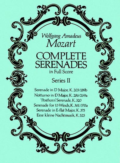 Complete Serenades in Full Score, Series II (Dover Music Scores)