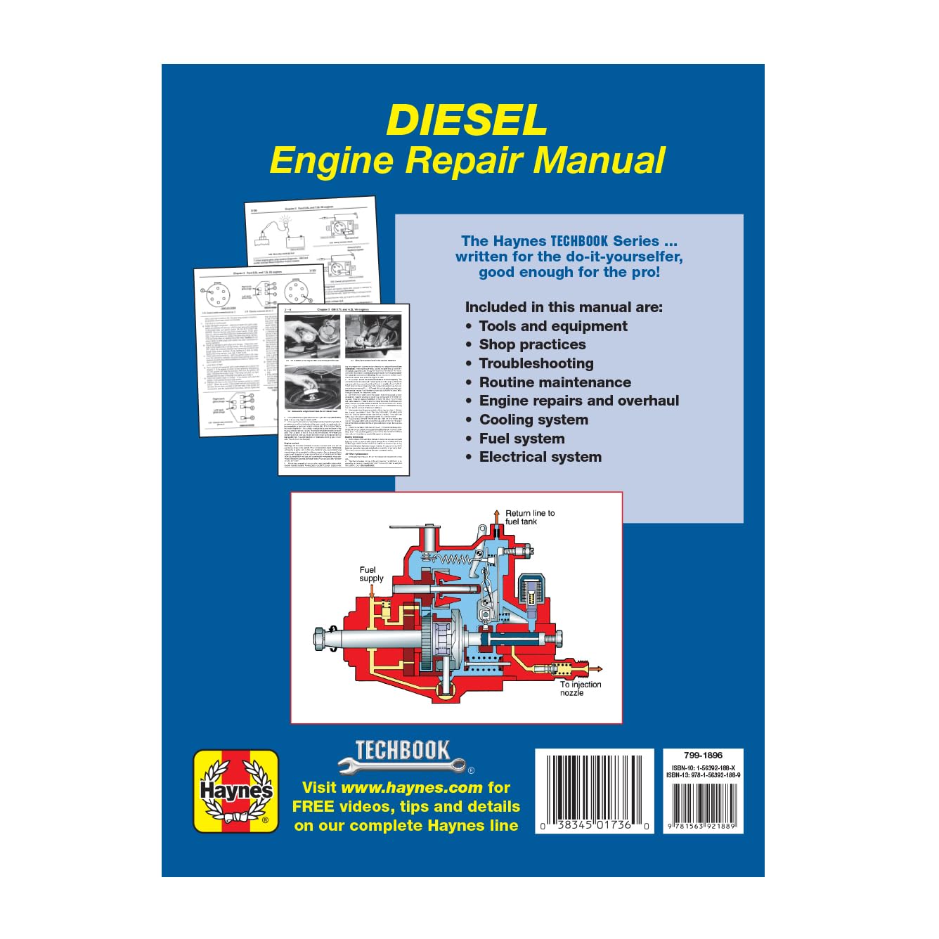 Ford & GM Diesel Engine Repair Haynes TECHBOOK