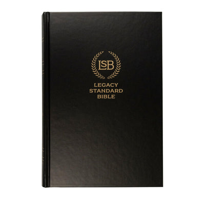 LSB Holy Bible, Large Print, Black Hardcover: Legacy Standard Bible in a Single-Column, Wide-Margin, Lay-Flat, Red Letter Format with Ribbon Marker and 40 GSM Paper
