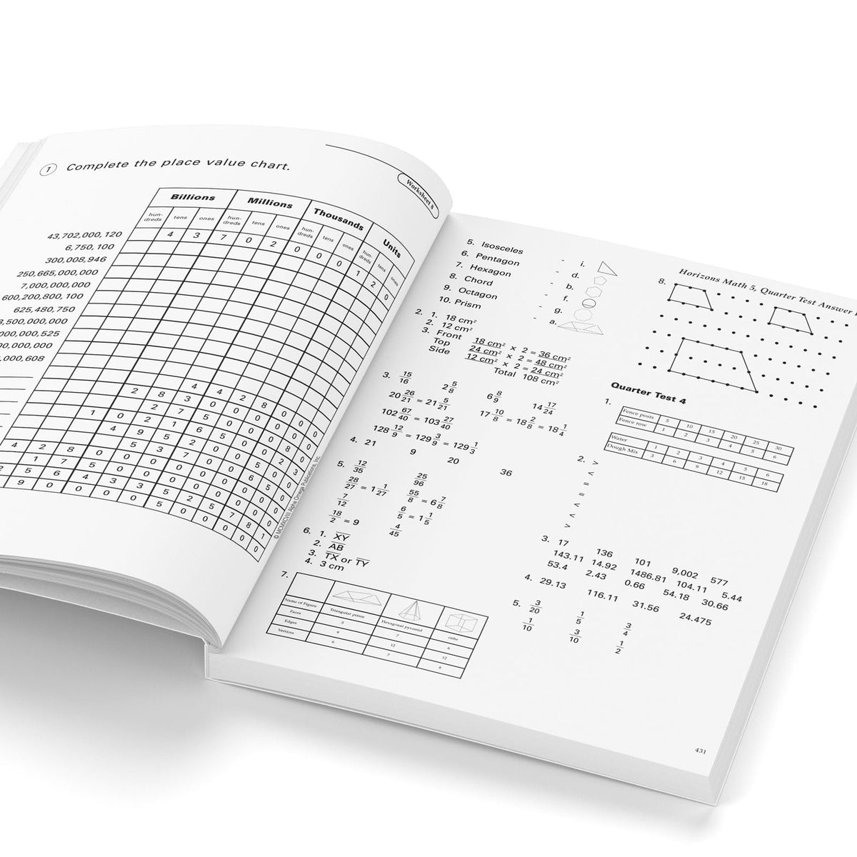 Horizons Math 5th Grade Teacher's Guide