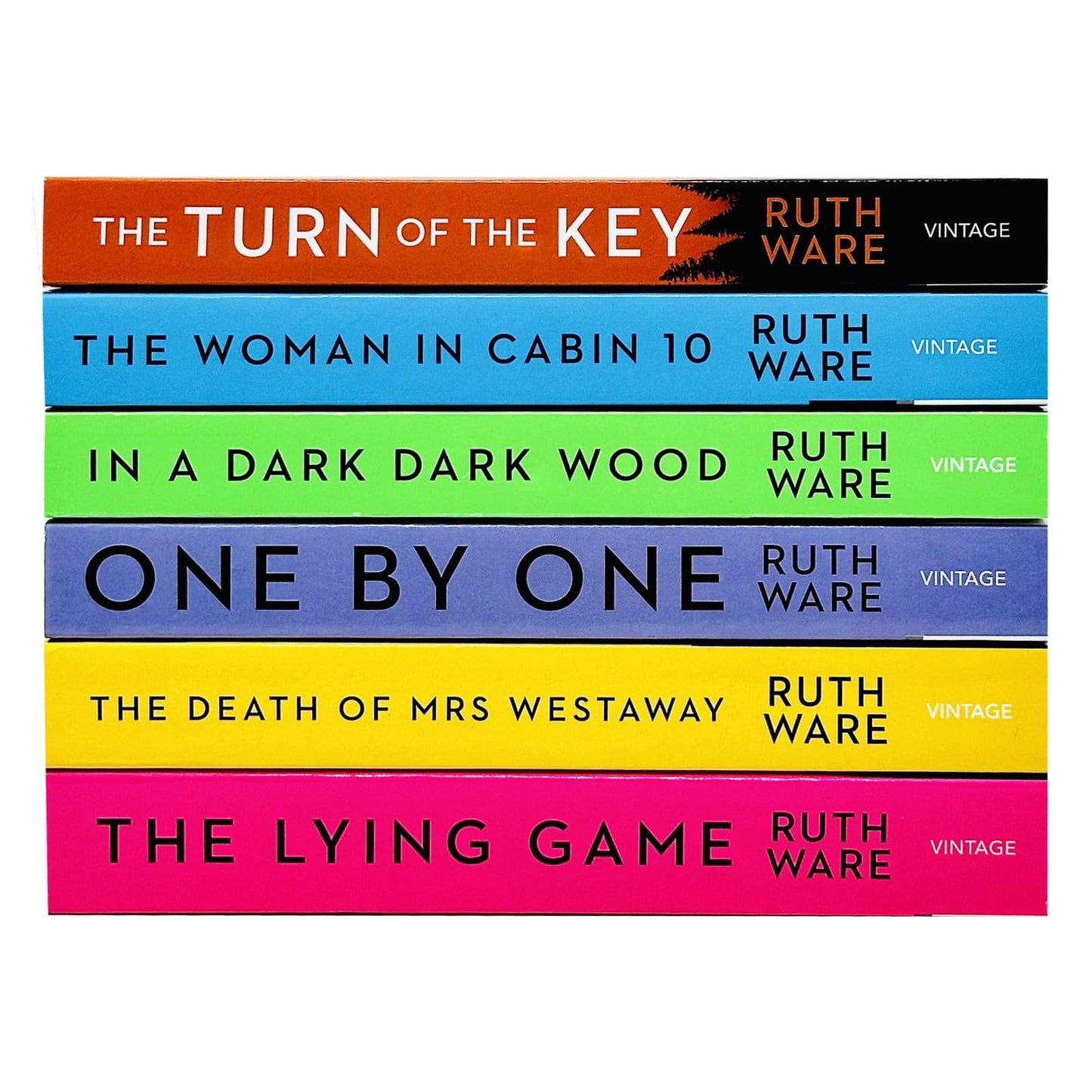 Ruth Ware Collection 6 Books Set (The Turn of the Key, The Woman in Cabin 10, In a Dark Dark Wood, One by One, The Death of Mrs Westaway, The Lying Game)