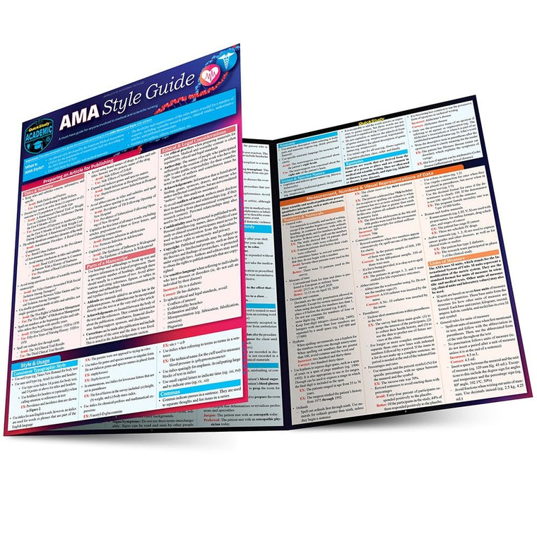 AMA Style Guide for Science & Medical Writing: QuickStudy Laminated Reference Guide