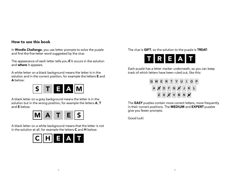Wordle Challenge 2: 500 puzzles to do anywhere, anytime (Puzzle Challenge) — back cover