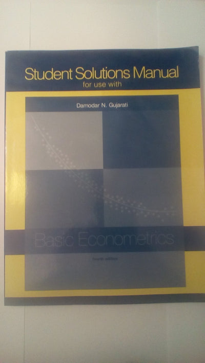 Student Solutions Manual t/a Basic Econometrics